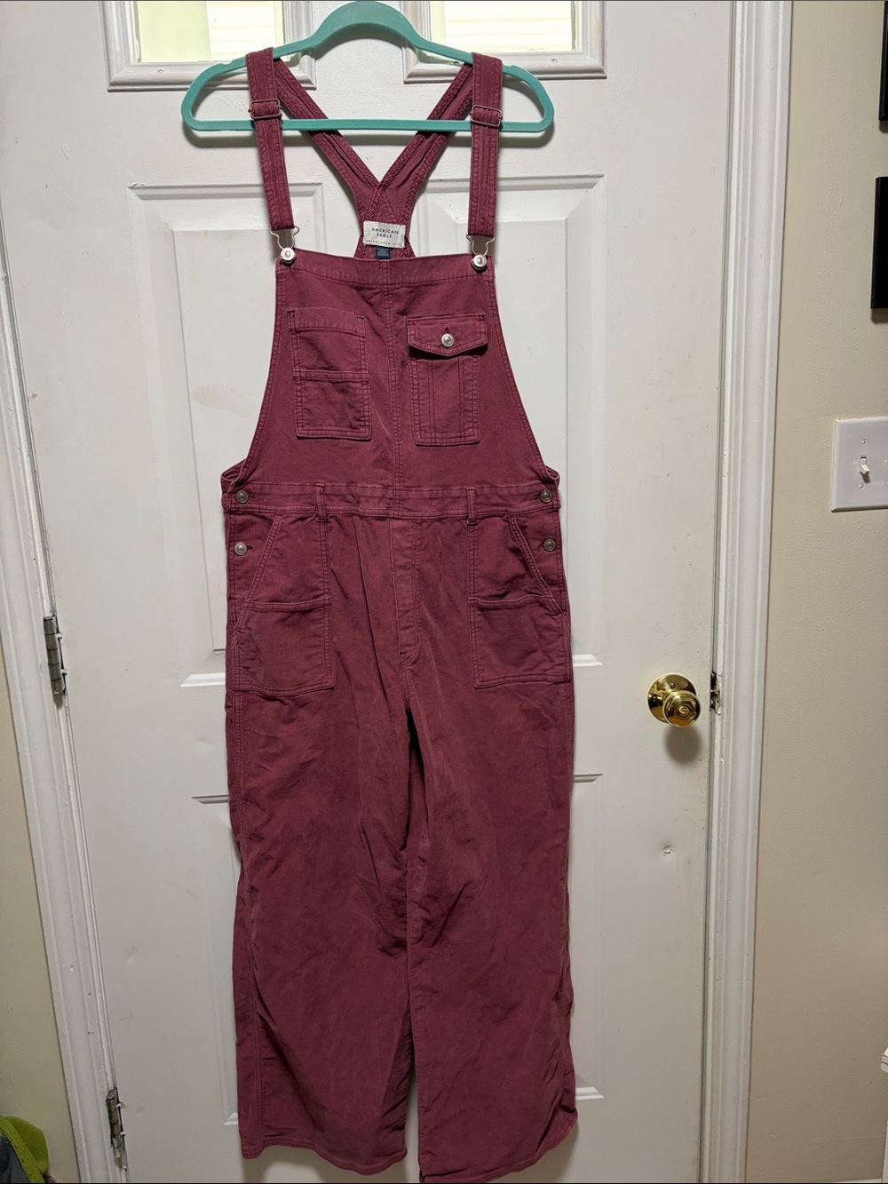 American Eagle Outfitters Burgundy Women's Overalls